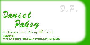 daniel paksy business card